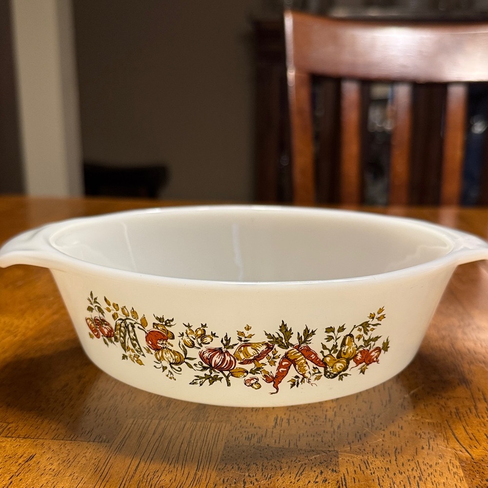 Vtg. Anchor Hocking Fire King ‘Spice of Life’ Casserole Dish. 1 qt. - Picture 1 of 6